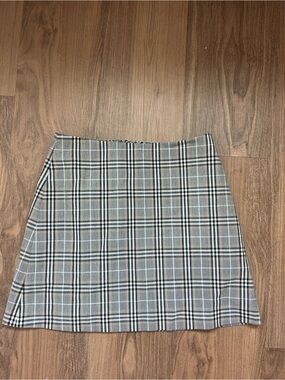 Wilfred Gray Plaid Mini Skirt